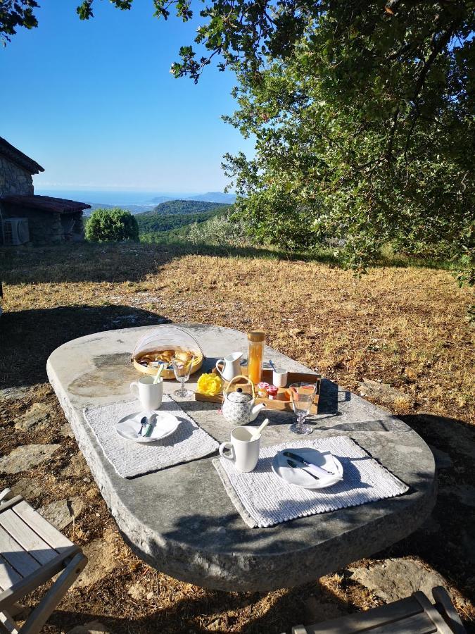 Le Cabanon De Gourdon Bergerie Renove En Pierre Vue Mer Bed & Breakfast Eksteriør bilde